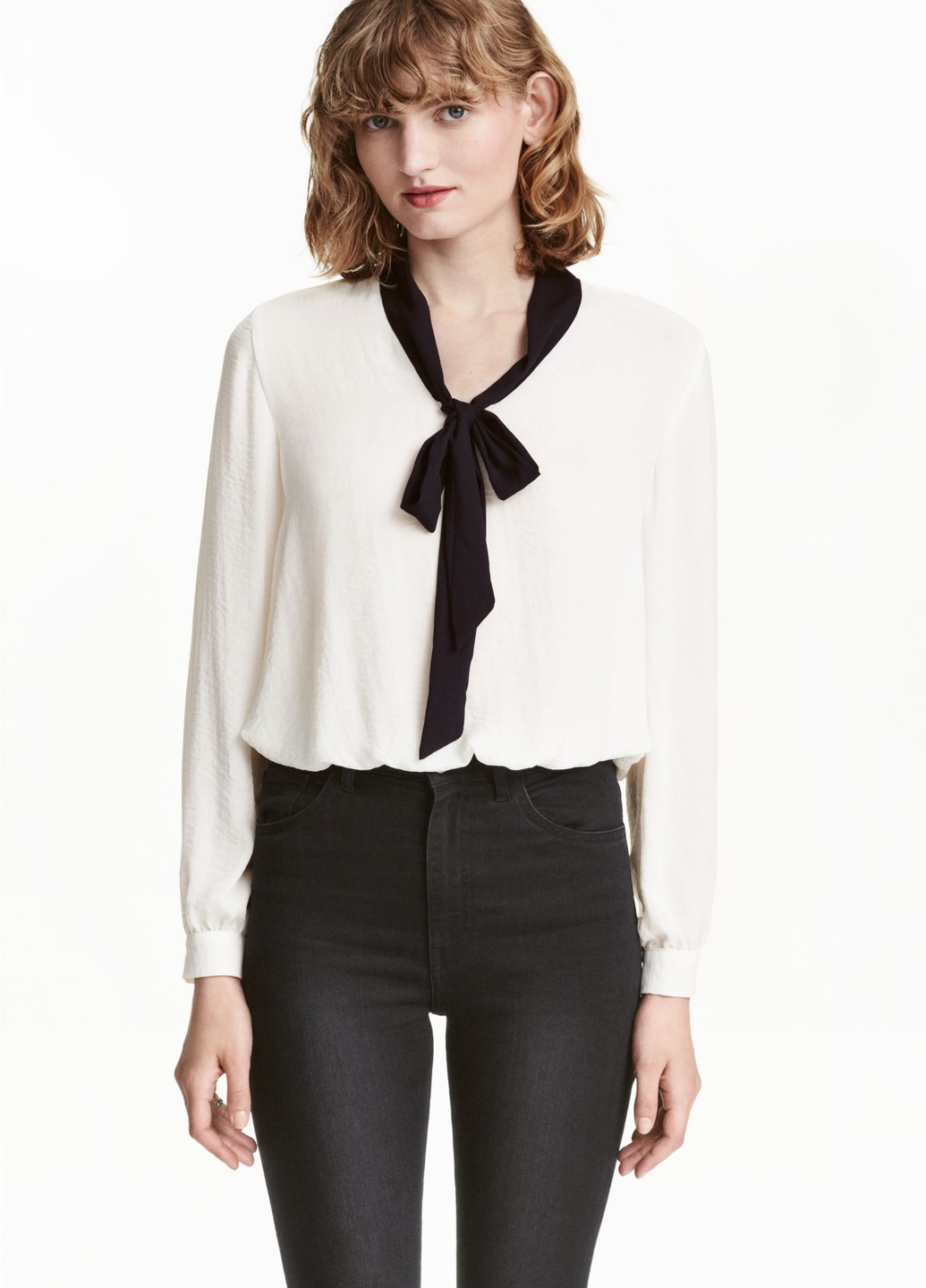 

Блуза H&M  Белый 0401479_01, Блуза H&M 42 Белый 0401479_01