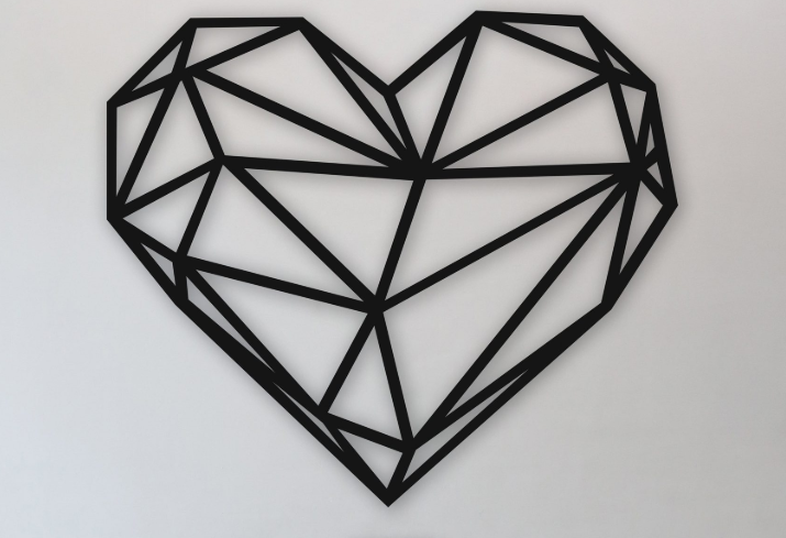 

Картина из дерева DecArt Heart 90x79 см