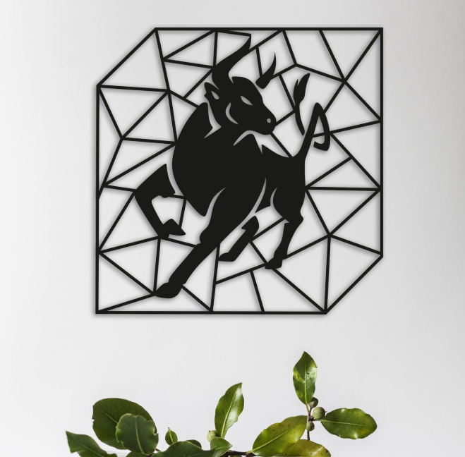 

Картина из дерева DECART Geometric Bull 70x70 см