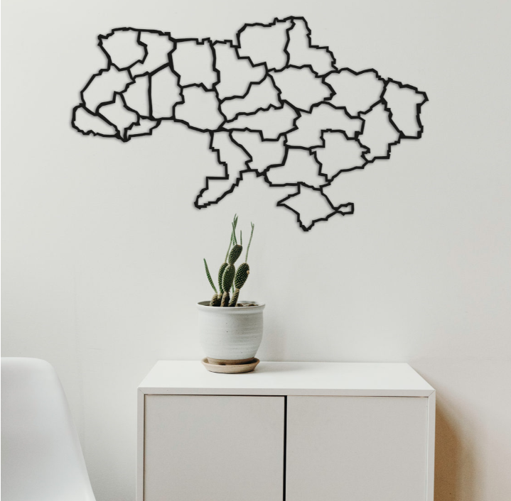 

Картина из дерева DecArt карта Ukraine Map 140x80 см