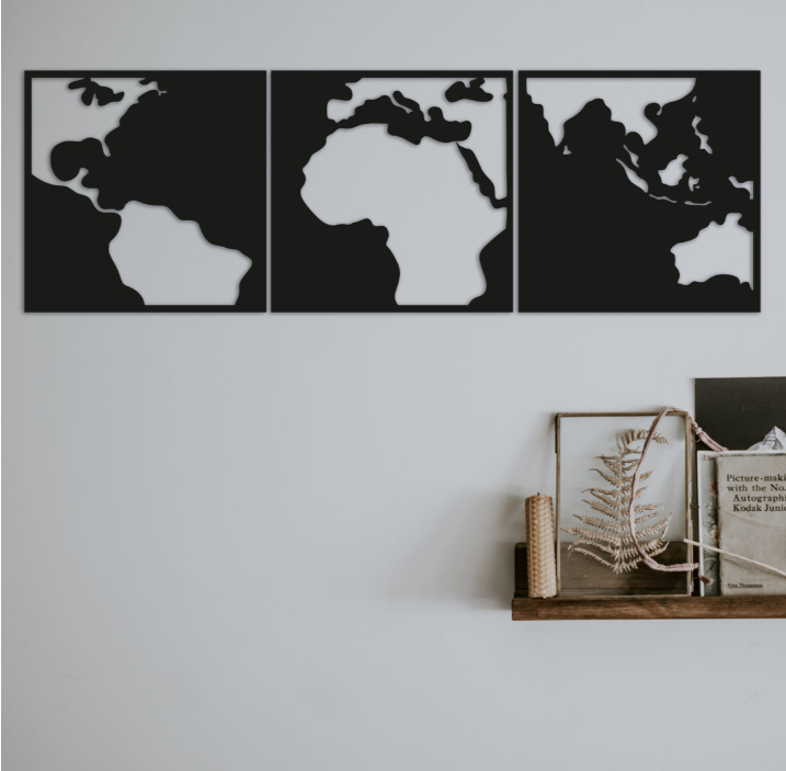 

Картина из дерева DecArt карта Map of Contrast 215x70 см