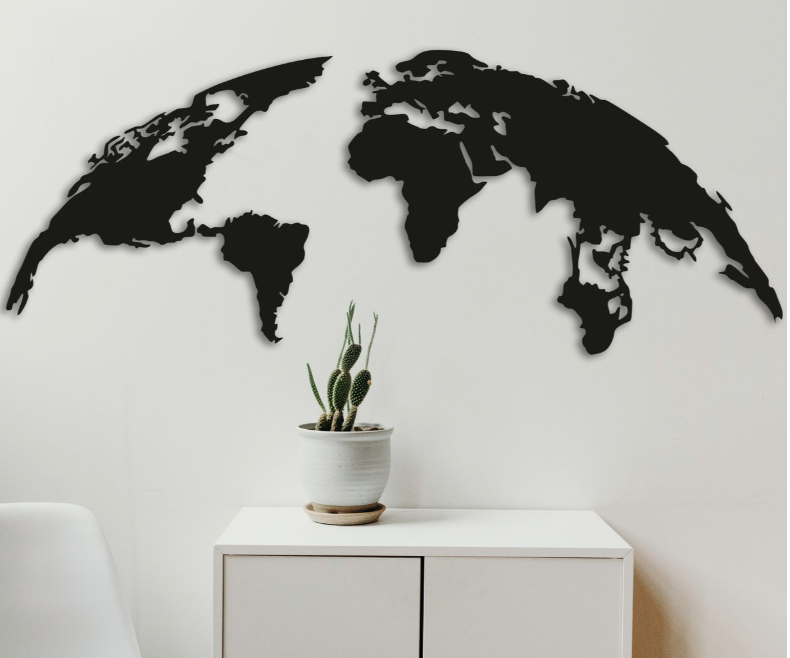 

Картина из дерева DecArt карта Globe 115x45 см