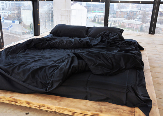 

Комплект постельного белья MOON LINE Black Хлопок + Сатин 150x215