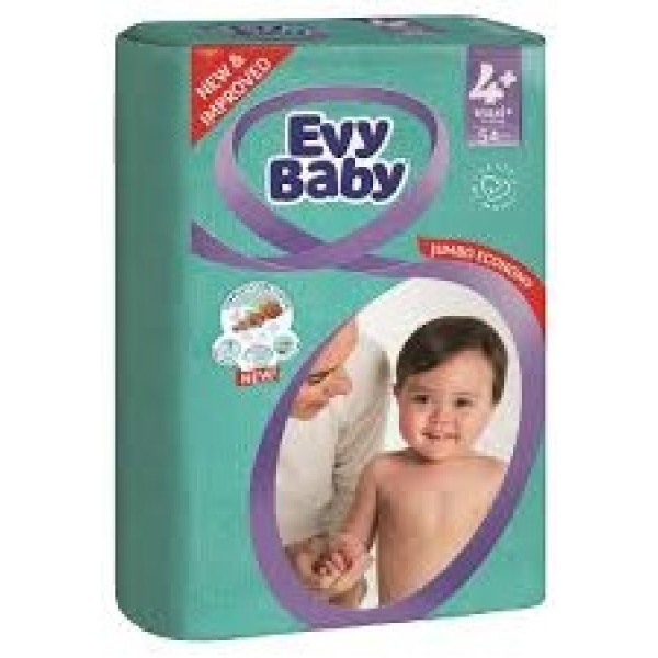 

Подгузники детские Evy Baby Maxi Jumbo 4+ (9-20 кг), 54 шт