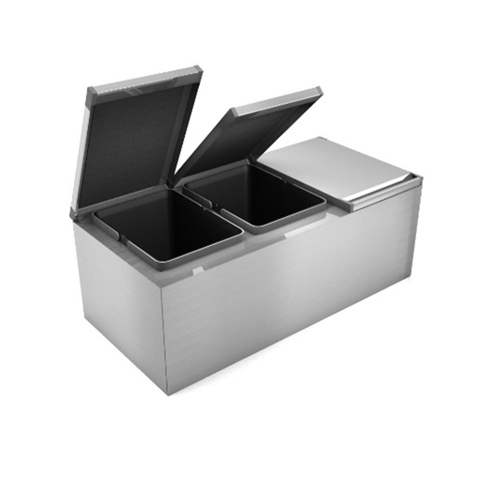 

Сортер для сміття Lavenox PCS 902403 NI 15л х 3 800 мм