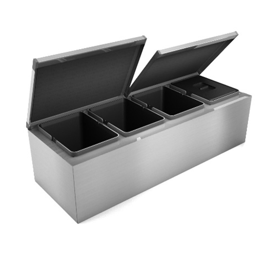 

Сортер для сміття Lavenox PCS 1202402 NI 15л х 4 1100 мм