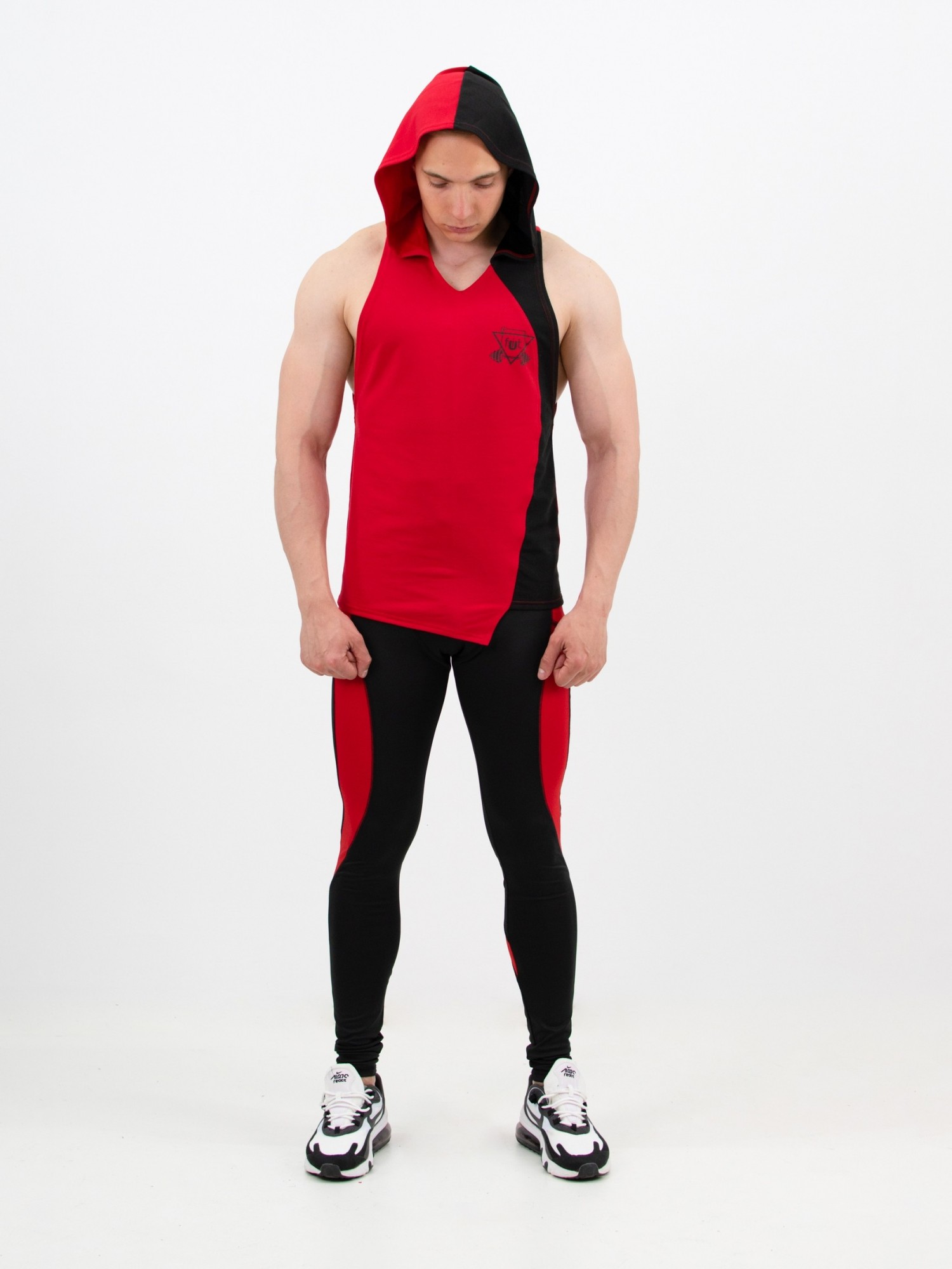 

Мужской спортивный комплект fitU Shadow red 2.0  Красно-черный, Мужской спортивный комплект fitU Shadow red 2.0 S Красно-черный