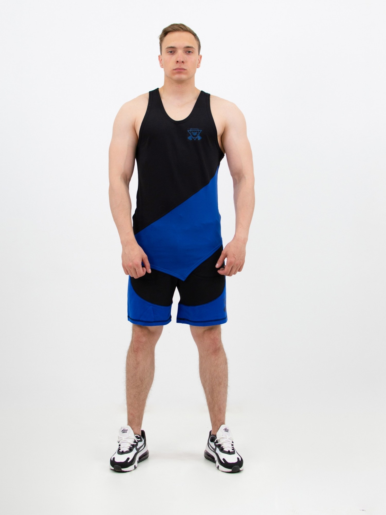 

Мужской спортивный комплект fitU Pulse b-black 1.1  Черно-синий, Мужской спортивный комплект fitU Pulse b-black 1.1 S Черно-синий