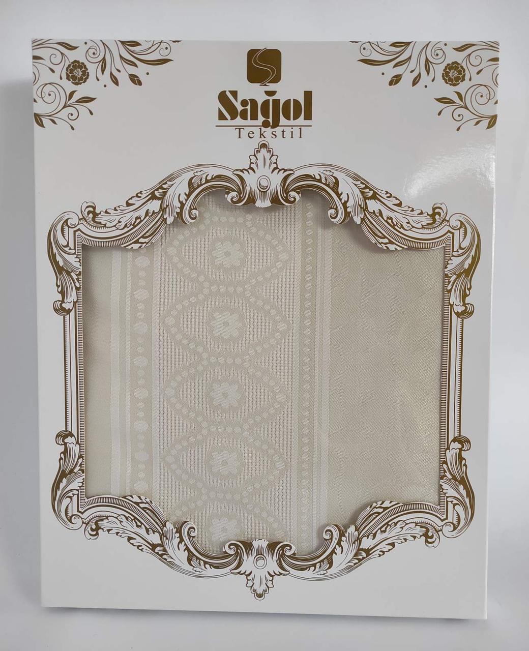 

Скатерть Sagol тефлон 160x350 ovale St-052 Cream в коробке *