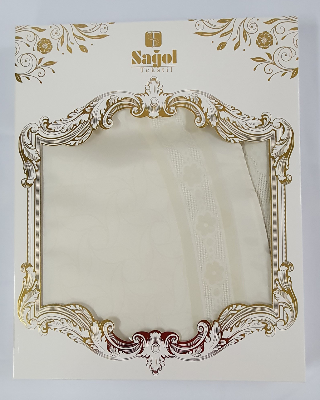 

Скатерть Sagol тефлон 160x220 ovale St-052 Cream в коробке *