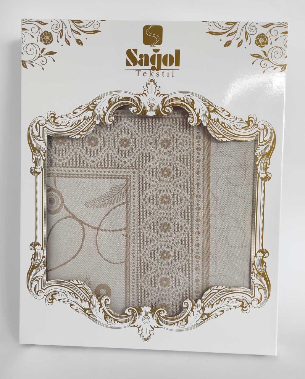 

Скатерть Sagol тефлон 160x220 St-052 Cappucino в коробке *