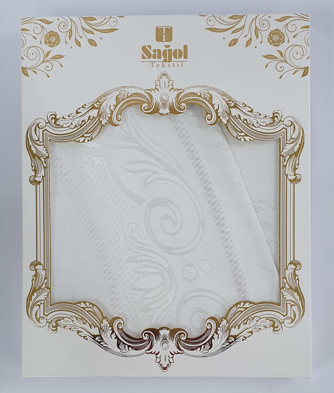 

Скатерть Sagol тефлон 160x400 ovale Sgl-003 White в коробке *