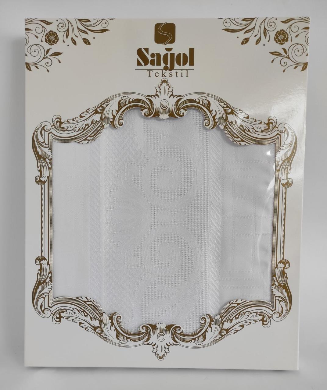

Скатерть Sagol тефлон 160x220 Sgl-003 White в коробке *