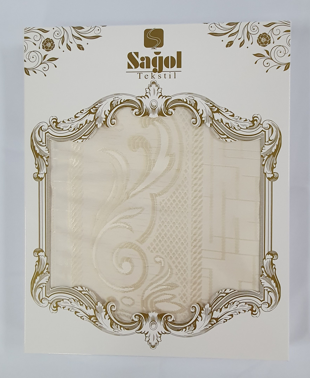 

Скатерть Sagol тефлон 160x300 ovale Sgl-003 Cream в коробке *