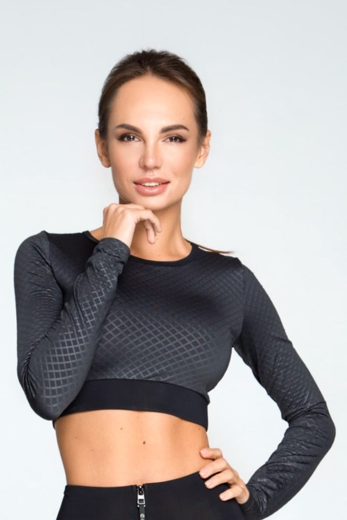 

Спортивный топ с длинным рукавом Designed for Fitness 3D Titanium XS/S серый
