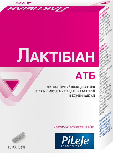 

Диетическая добавка PiLeJe Лактибиан АТБ пробиотик 10 капсул (3401560168174)
