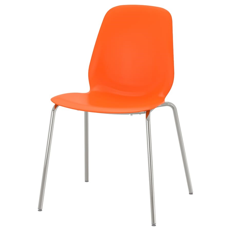 

Стілець IKEA LEIFARNE помаранчевий / хром Broringe (193.041.67)