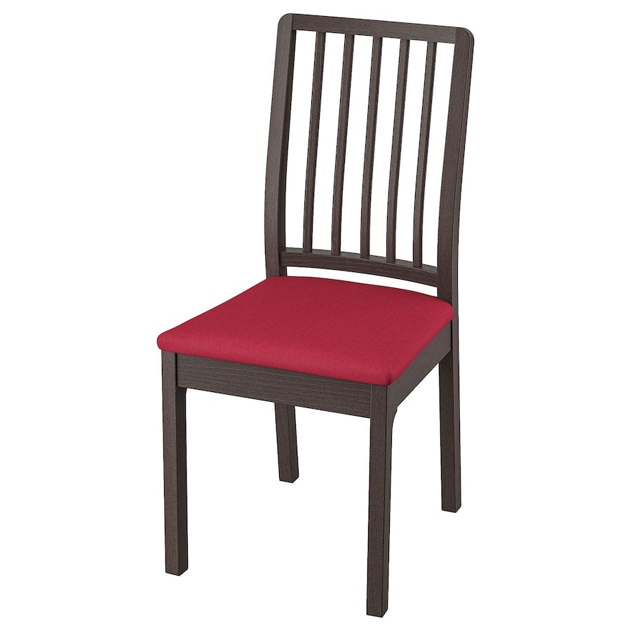 

Стілець IKEA EKEDALEN темно-коричневий / Orrsta червоний (093.180.80)