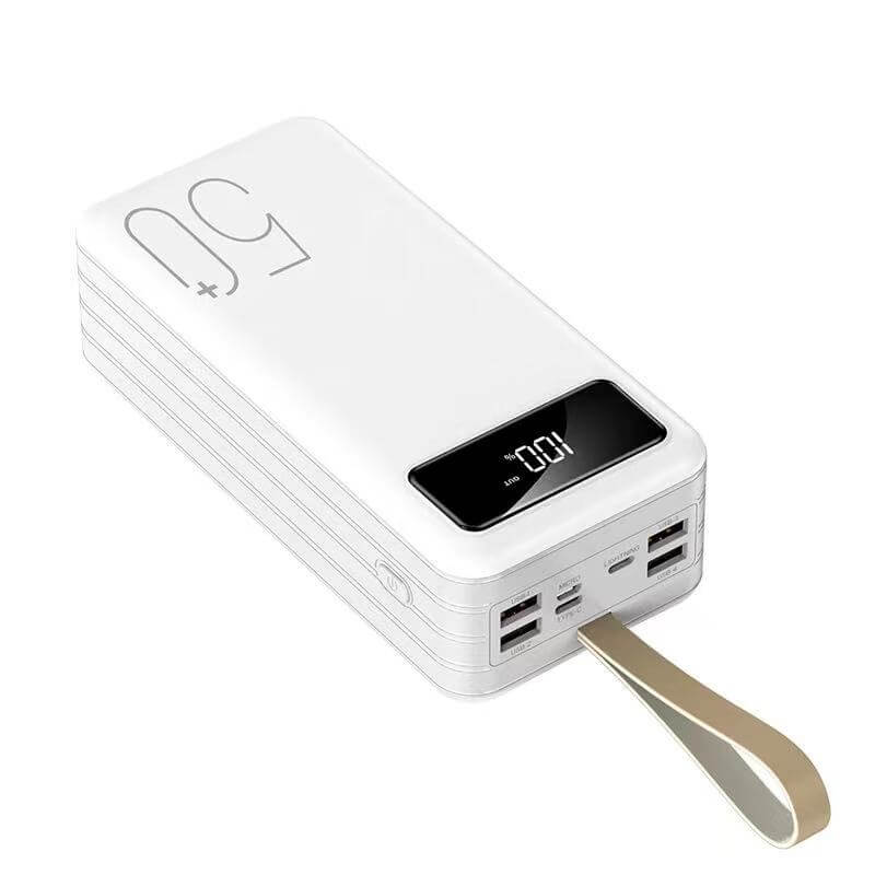 

Внешнее зарядное устройство Повербанк на 50000 mAh white