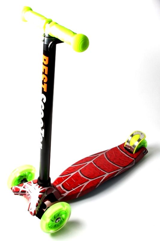 

Детский самокат со светящиеся колёсами Scooter MAXI Red web