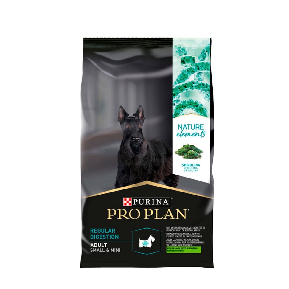 

Pro Plan Nature Elements Adult Regular Digestion для взрослых собак малых пород с ягненком и спирулиной (700г)