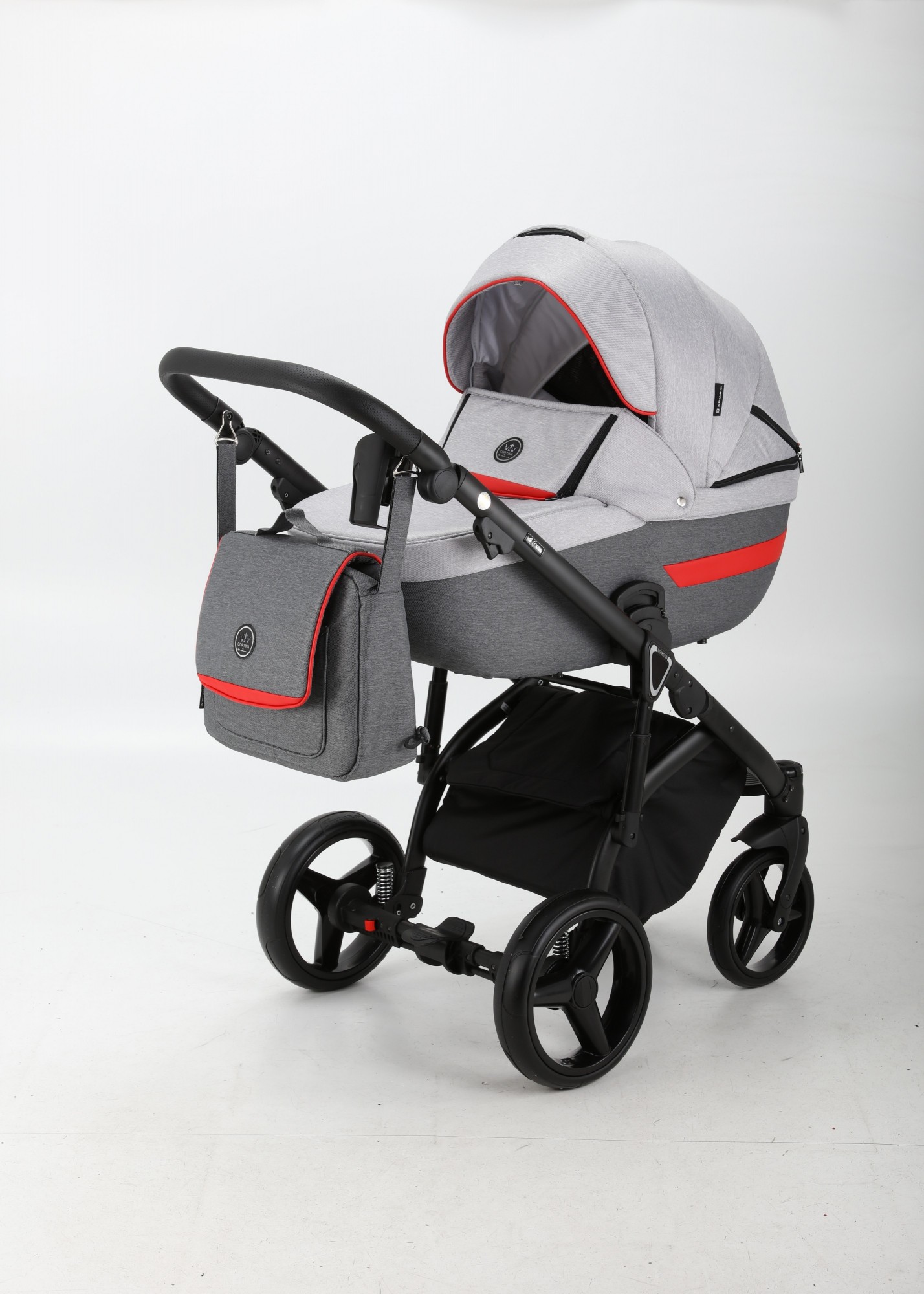 

Коляска Adamex Cortina CT-116 2 в 1 Серый