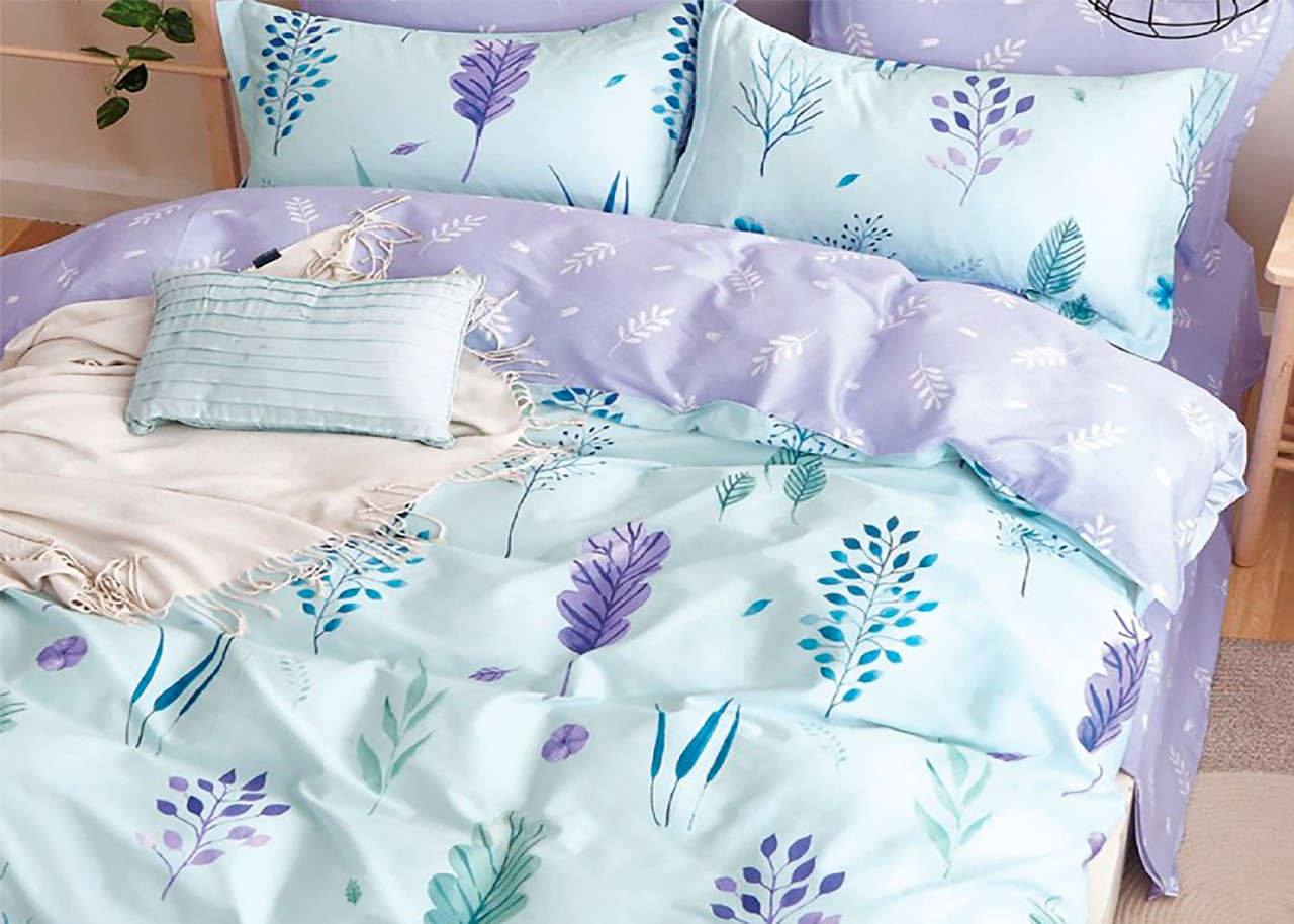 

Семейный комплект постельного белья Mazani Сирень 50х70 см, 150х220 см, на резинке 160х200х25 см