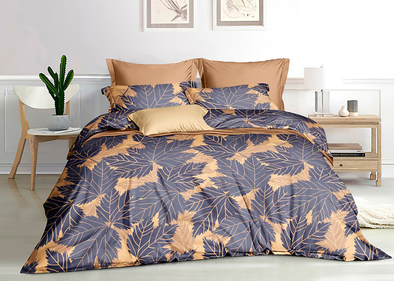 

Семейный комплект постельного белья Mazani Осенний лист 70х70 см, 150х220 см, без резинки 240х220 см