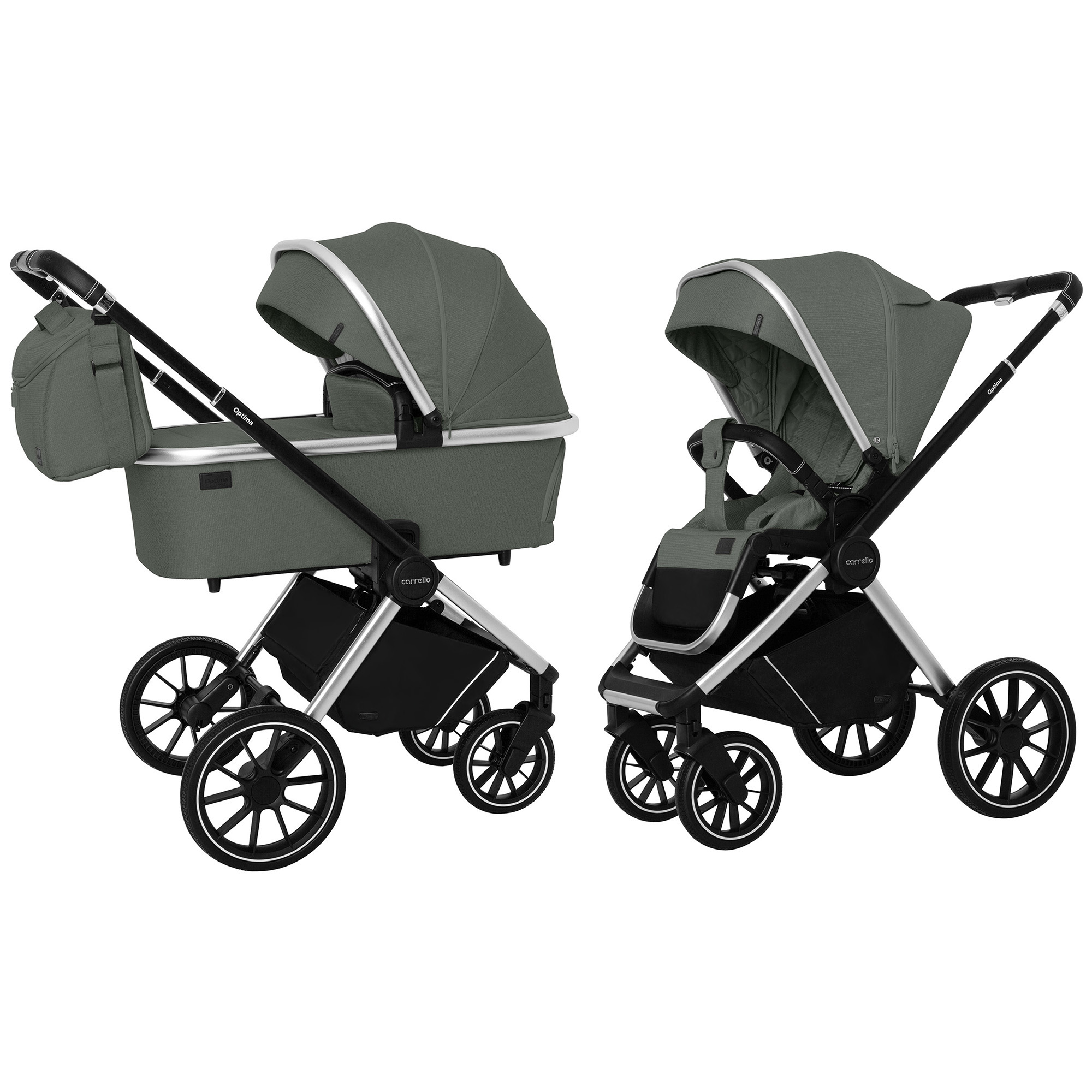 

Коляска универсальная Carrello Optima CRL-6503 Nordic Green 2 в 1 с модульной системой и дождевиком + 2 чехла и 2 москитные сетки + сумка-пеленатор