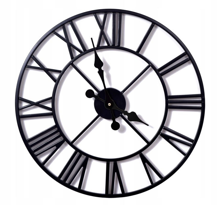 

Часы настенные FLEXISTYLE ROMAIN RETRO VINTAGE металлические 50 см Черный