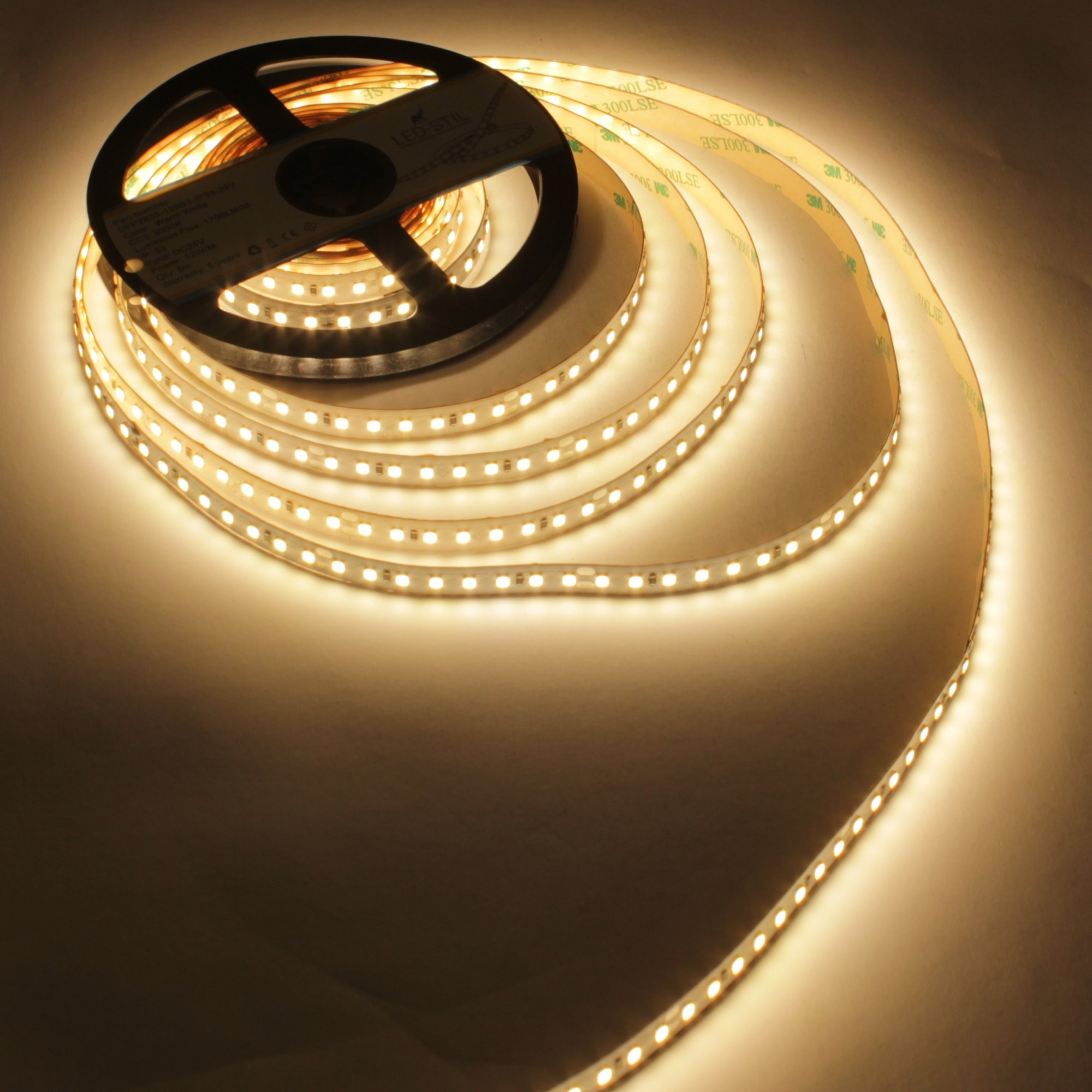 

Светодиодная лента LED LED-STIL 3000K 128шт/м 24V 12w/m 1м DFP2835-128B3-IP33-24V