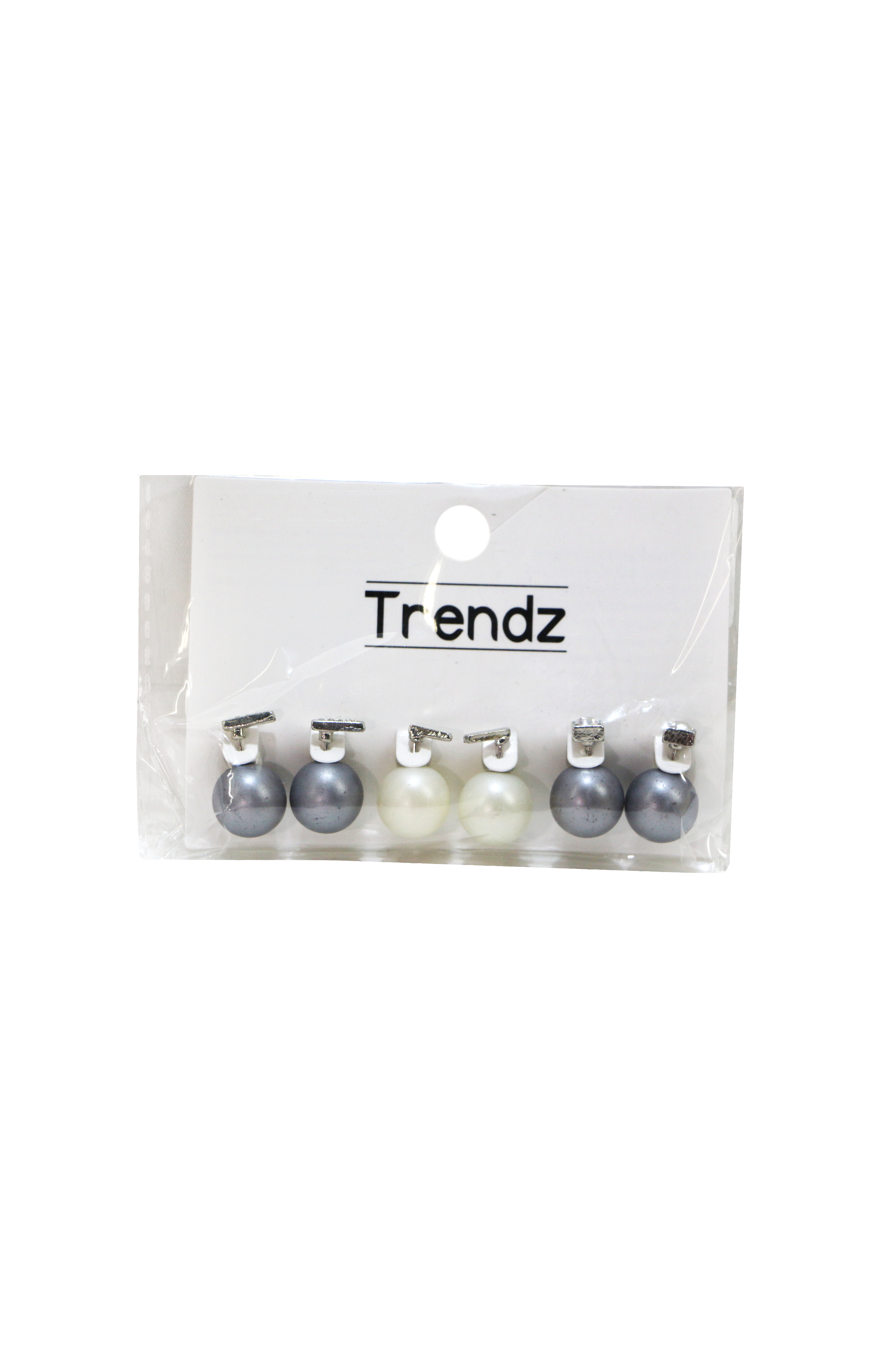 

Набор модные гвоздики 3 пары TRENDZ серый-белый K23-110545