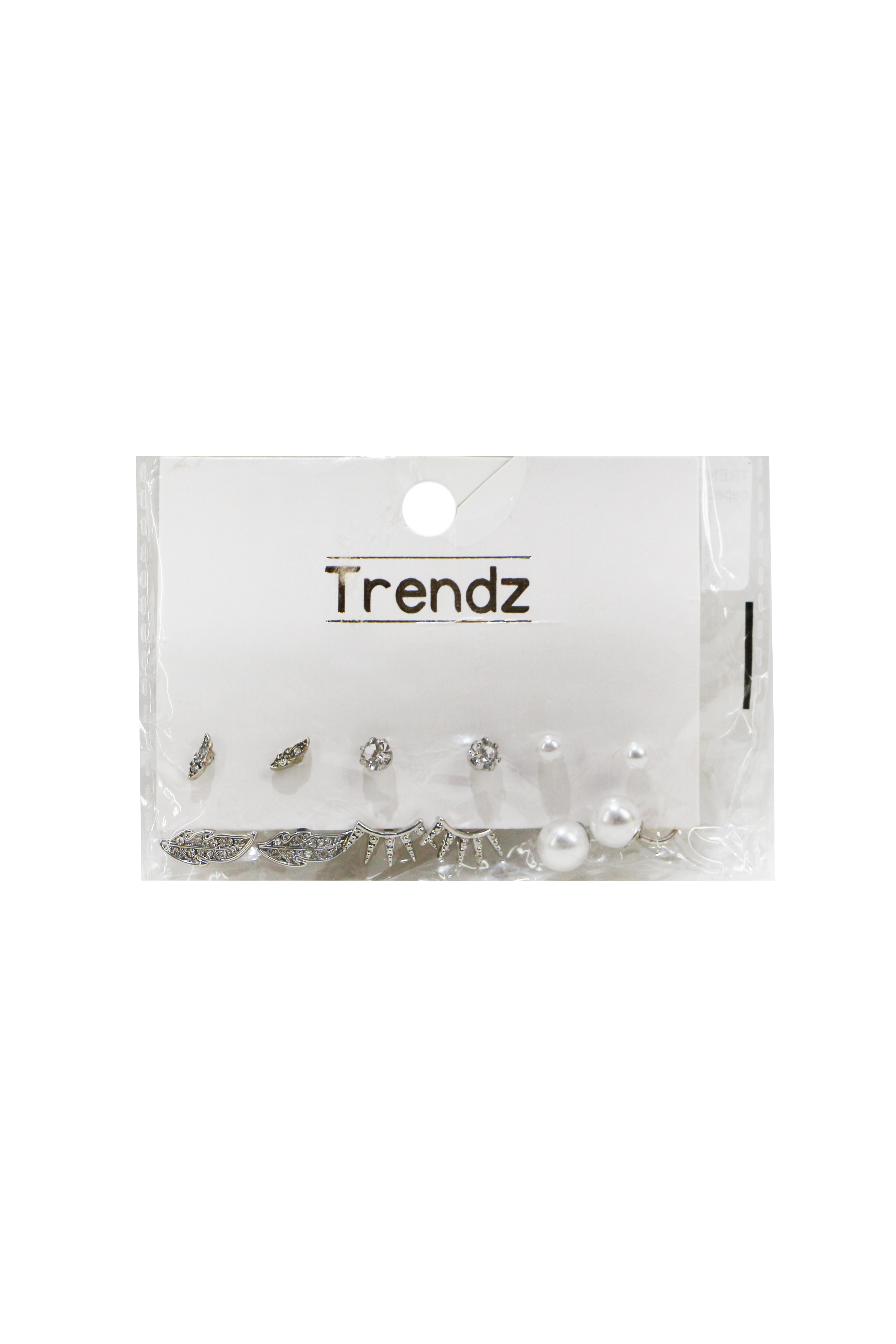 

Набор модные гвоздики 3 пары TRENDZ серебро-белый K23-110540