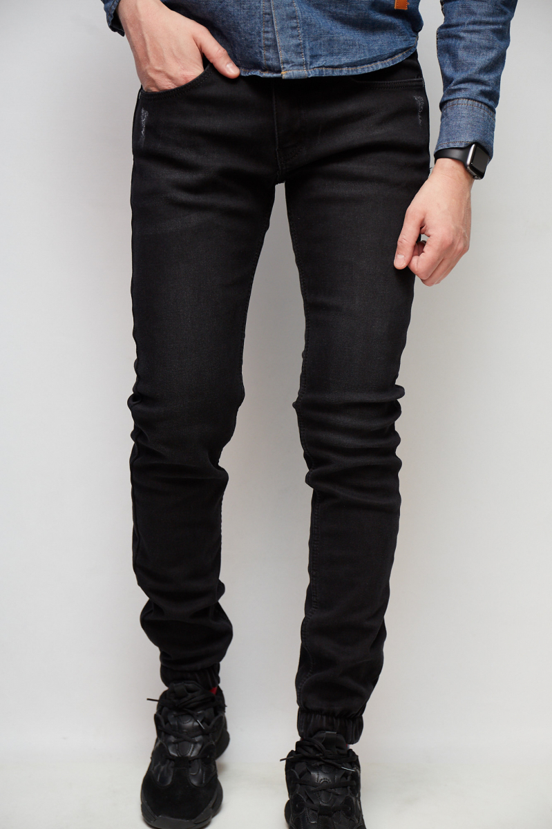 

Джинсы джогеры утепленные Mario Joggers 6371 34 Черный