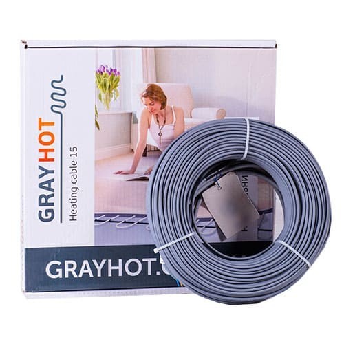

Теплый пол Gray Hot 10,2 m2 электрический нагревательный кабель