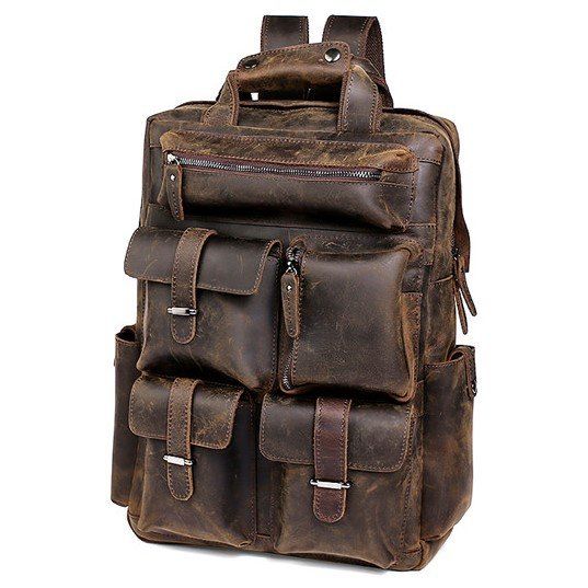

Рюкзак дорожный Vintage 14709 кожаный коричневый