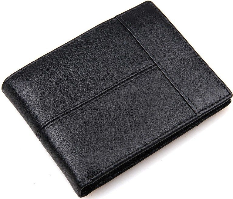 

Кошелек мужской Vintage 14448 кожаный черный