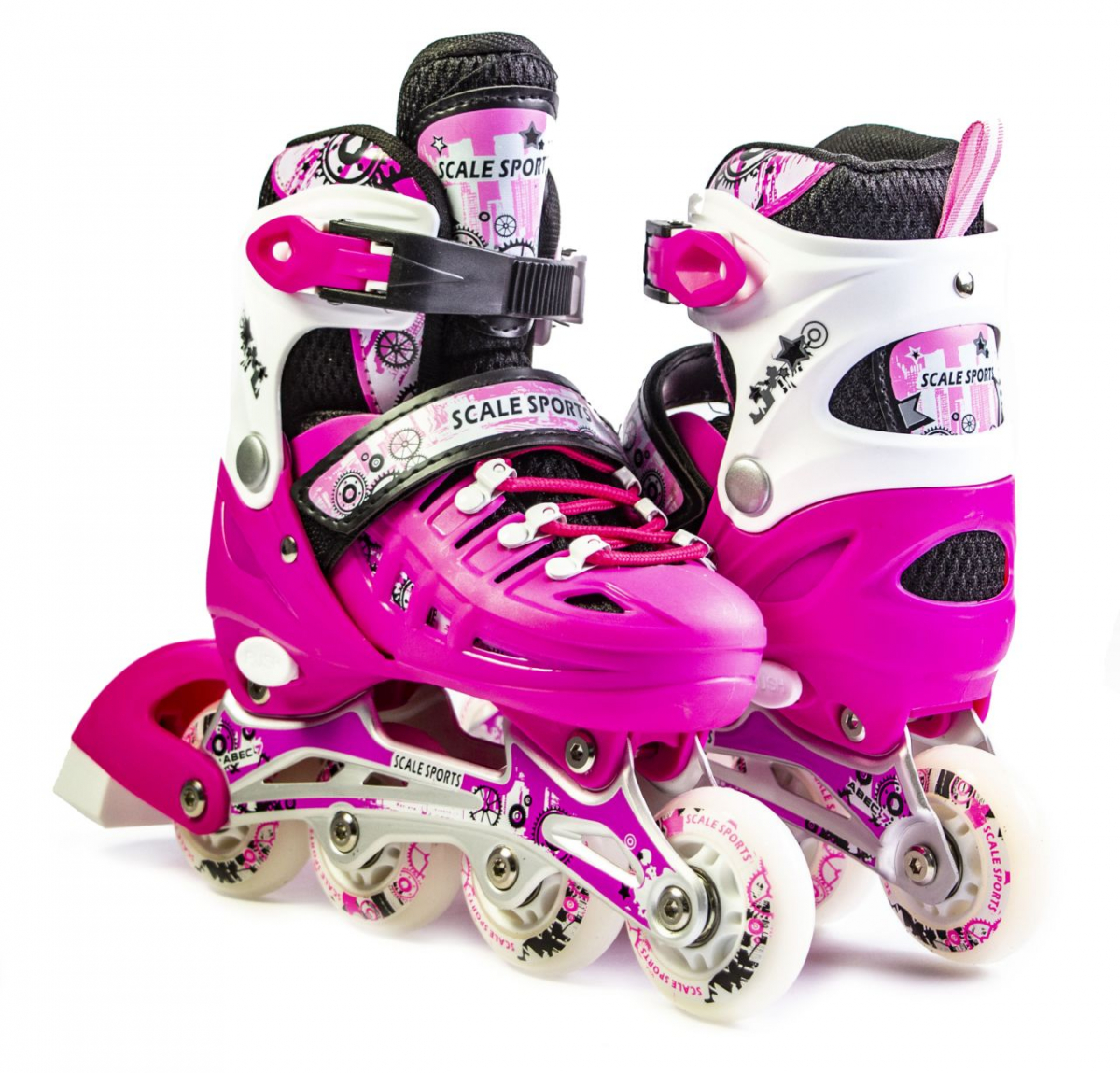 

Ролики Scale Sports розовые, размер 38-42