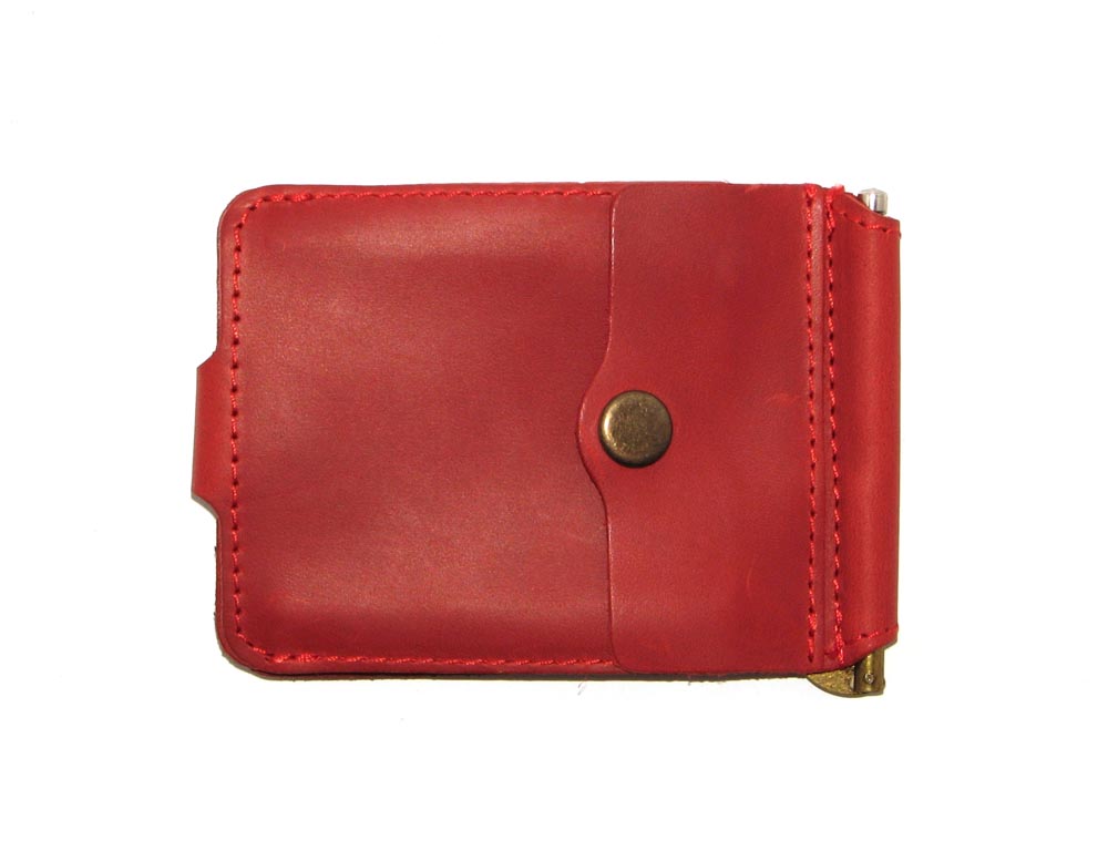 

Зажим для денег DNK Leather -H мелочь col.H красный