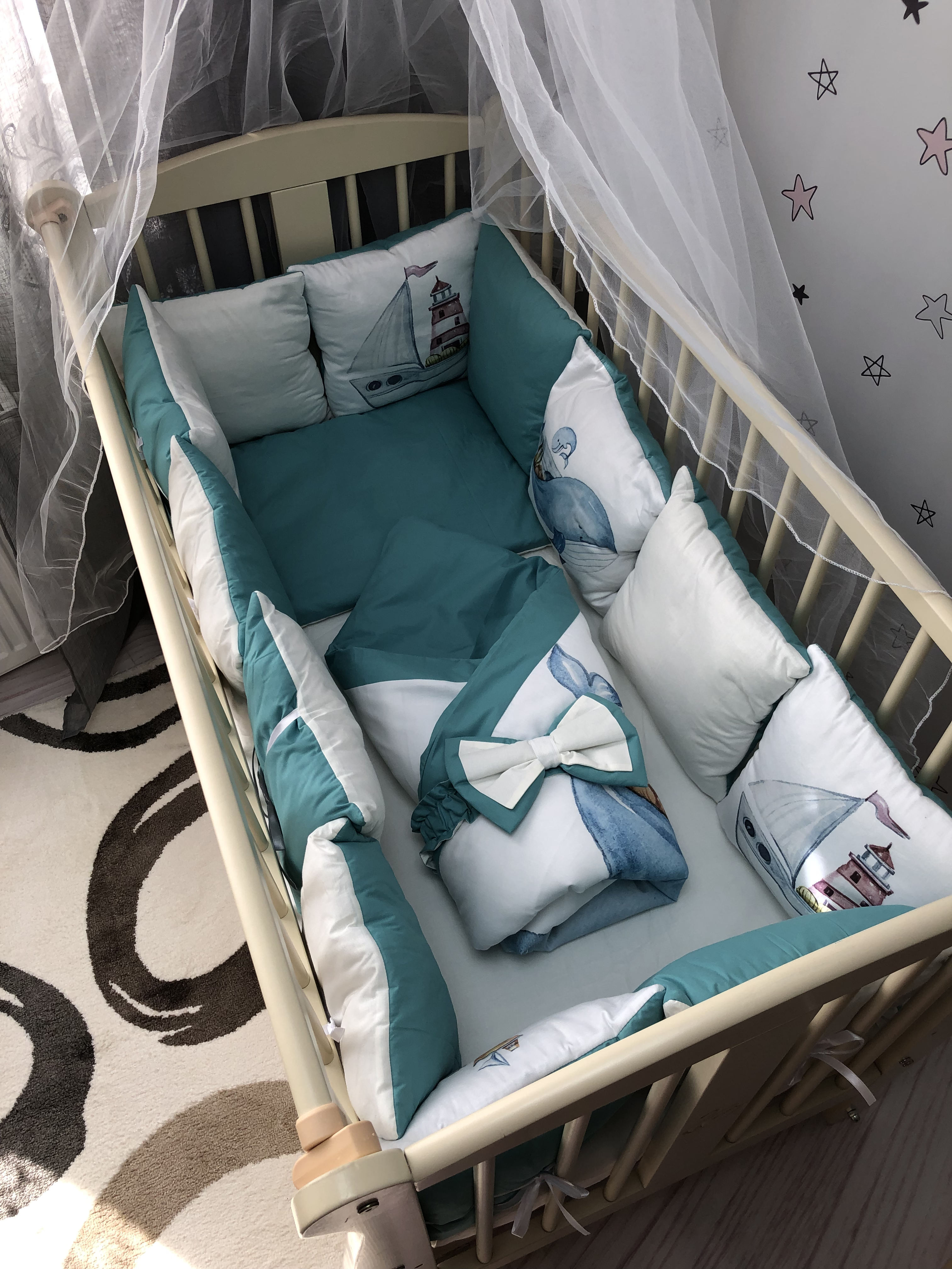 

Комплект постельного белья Baby Comfort Baby Bembi 8 элементов Океан