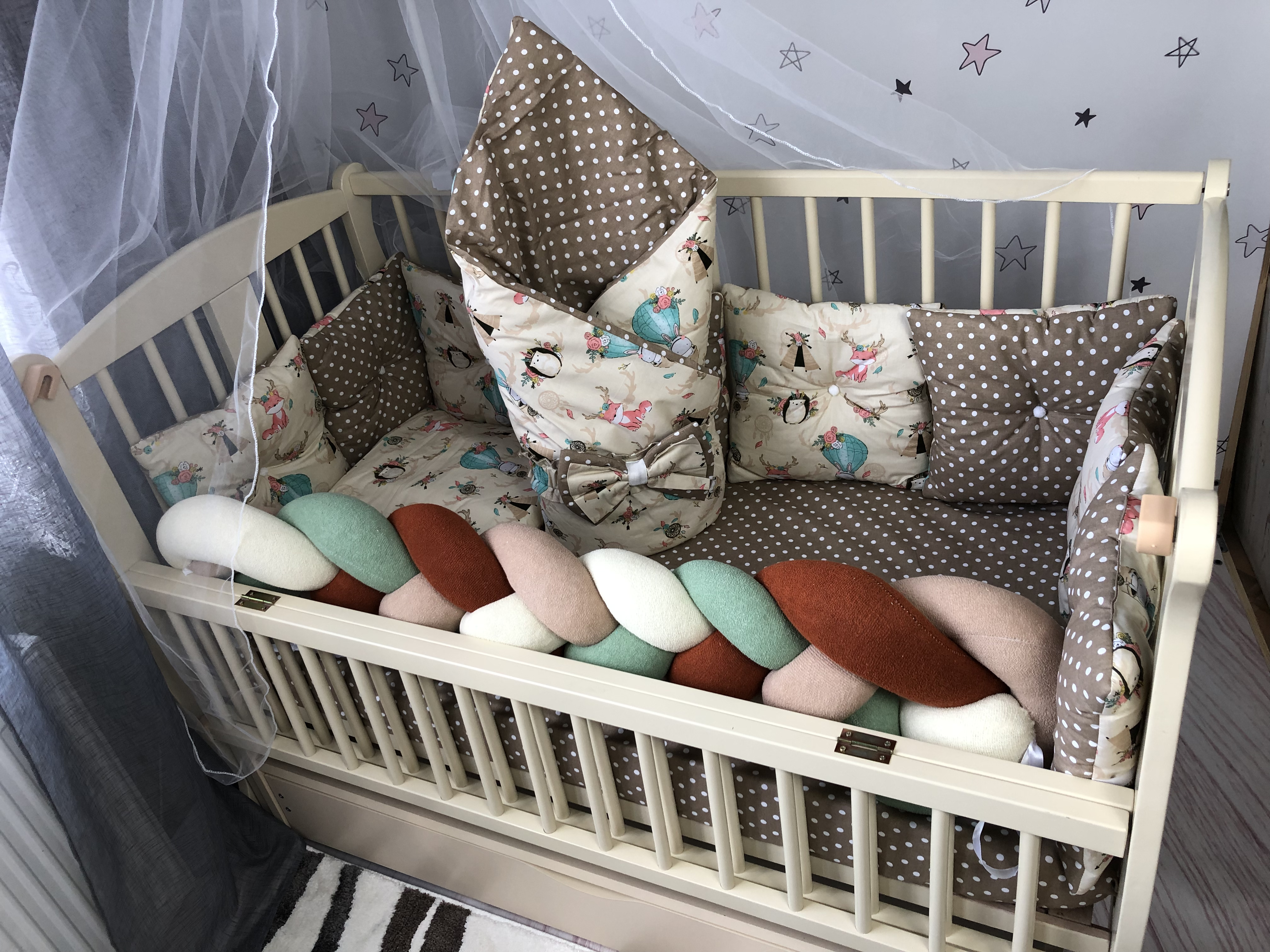 

Комплект постельного белья Baby Comfort Fluffy-4 Зверушки 8 элементов