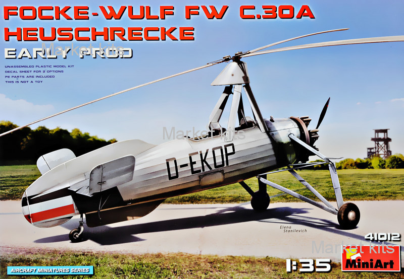 

Разведывательный автожир Focke Wulf FW C.30A "Grasshopper" (раннего производства) 1:35 MINIART (MA41012)