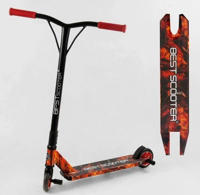 

Самокат трюковый Best Scooter 73813 с пегами Черный