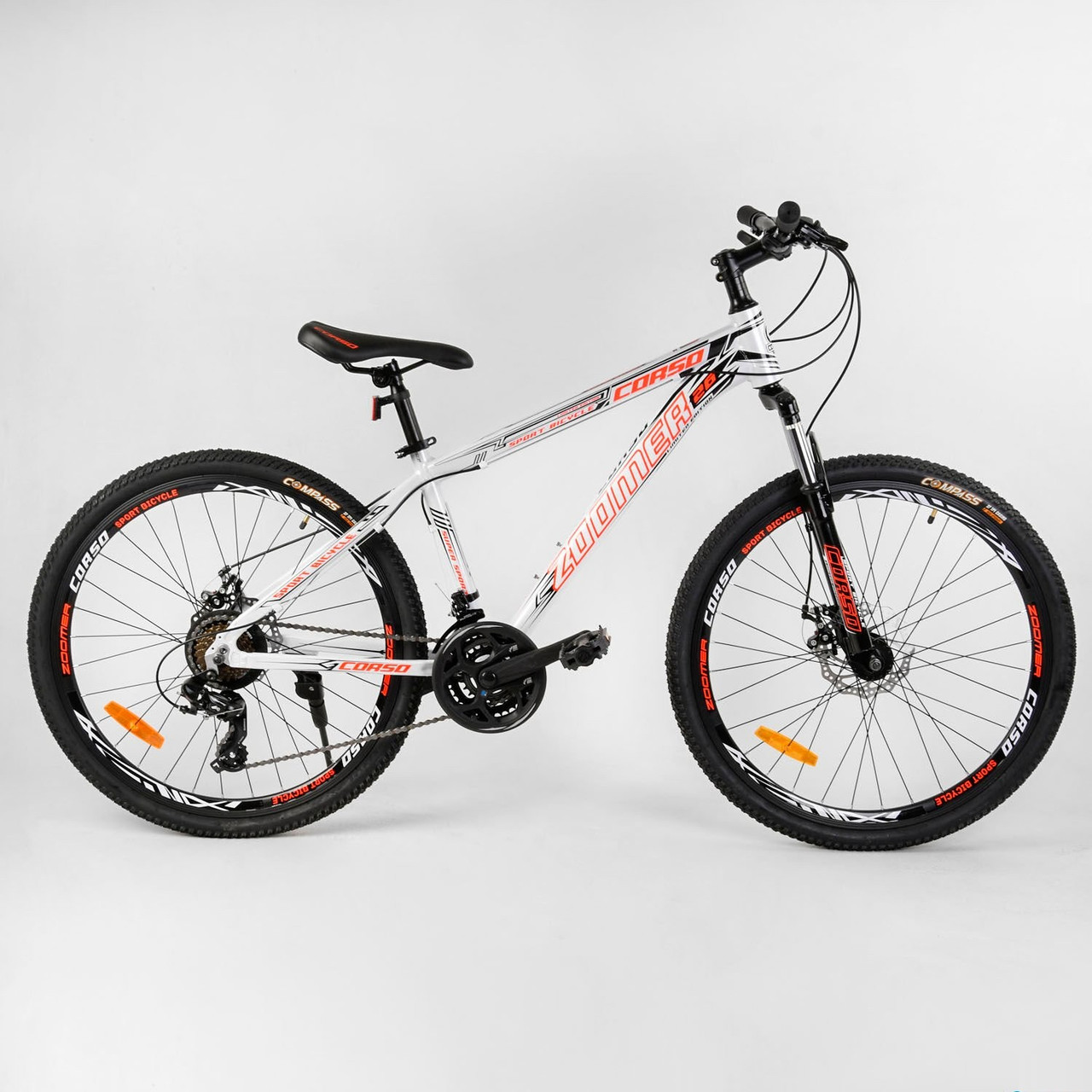 

Велосипед Спортивный 26" "CORSO" "Zoomer" White/Orange