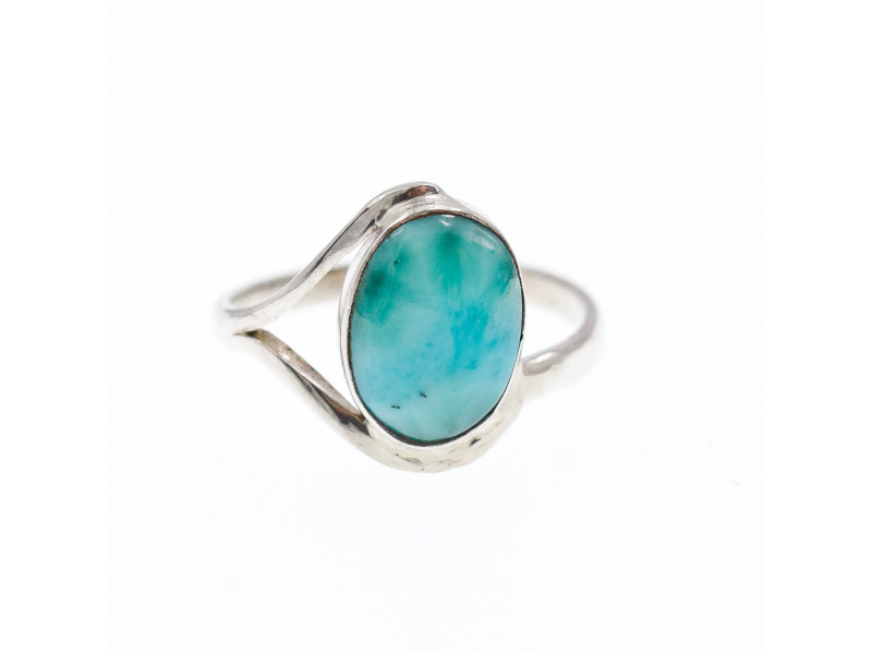

Серебряное кольцо с камнем ларимар Волна Натуральный Sky Jewelry 003274