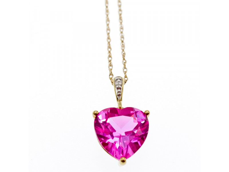 

Золотой кулон с камнем Розовый Сапфир и бриллиантом Sky Jewelry 000653
