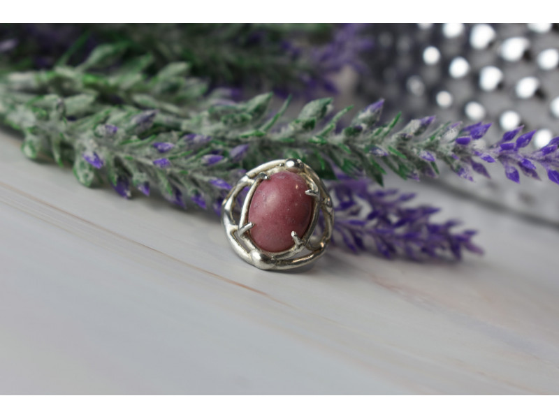 

Винтажное серебряное кольцо с камнем Родохрозит Sky Jewelry 001033