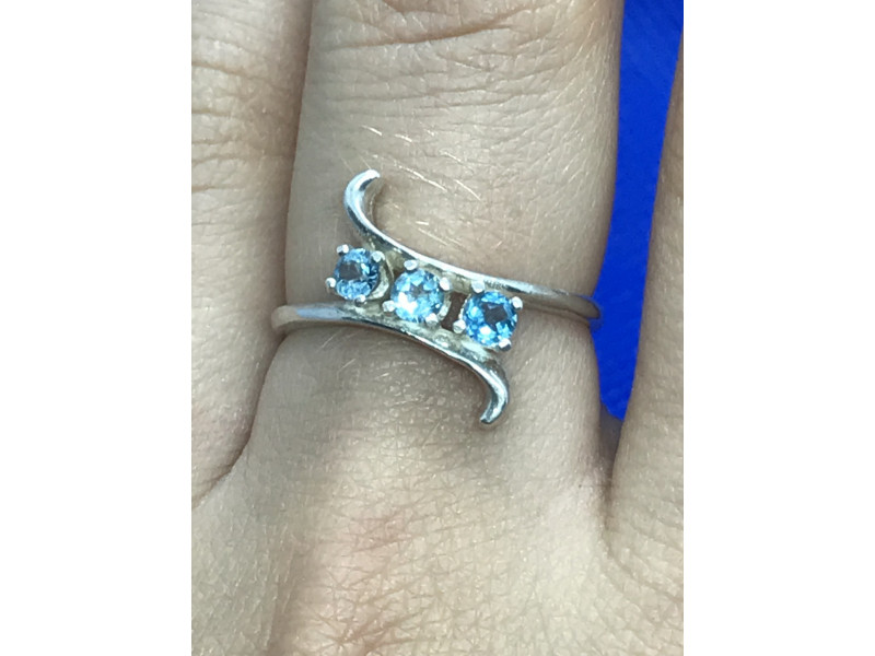 

Sterling Silver кольцо с голубой Шпинелью Sky Jewelry 000183