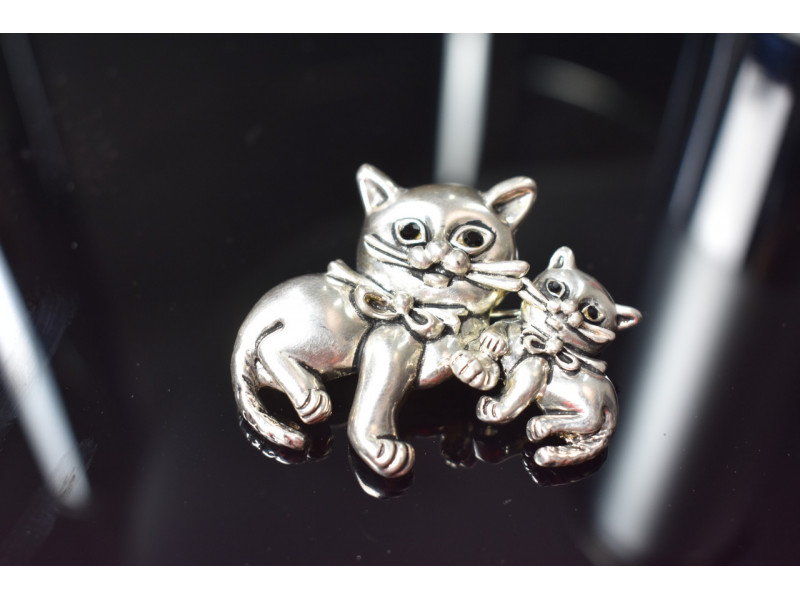 

Серебряная брошь *КОТЫ* Sky Jewelry 000930