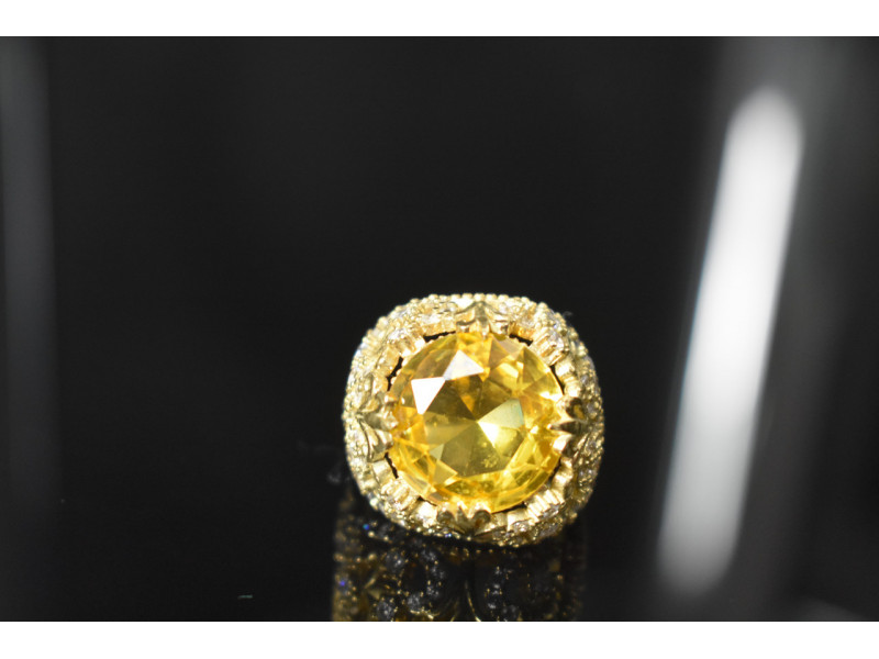 

Серебряное кольцо 925 пробы с Желтым Алпанитом Sky Jewelry 000786